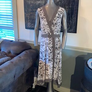 Perceptions New York Faux Wrap Asymmetrical Bottom Dress